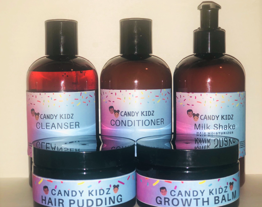 Candy Kidz 5  Piece Curly Haired Children's Hair & Scalp Care Set | Black Textured Curly Hair Care